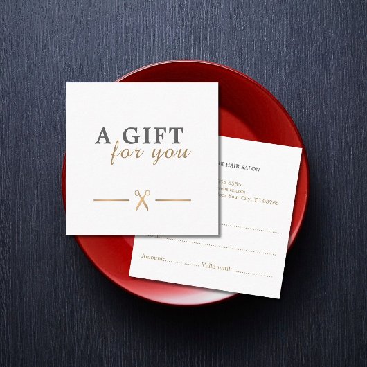 エレガント清浄フェイク金ゴールドはさみギフト券 割引カード