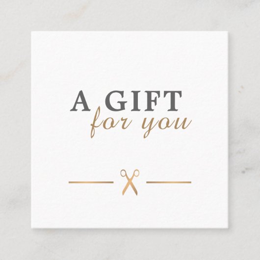 エレガント清浄フェイク金ゴールドはさみギフト券 割引カード (正面)