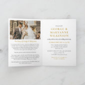 エレガント渦巻形の50周年結婚の脚本 招待状 (内部)