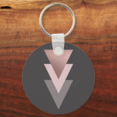 エレガント澄んバラ金ゴールド等角三角形 キーホルダー (正面)