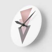 エレガント澄んバラ金ゴールド等角三角形 ラウンド壁時計 (傾斜)