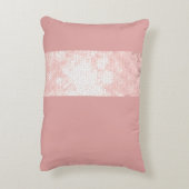 エレガント澄んフェイクバラ金ゴールドストライプピンク アクセントクッション (裏面(縦))
