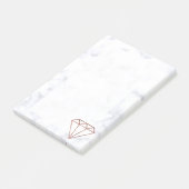 エレガント澄んフェイクバラ金ゴールド白大理石 ポストイット (アングル)