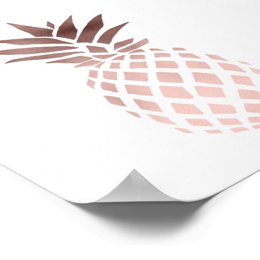 エレガント澄んフェイクバラ金ゴールド ポスター (角)