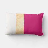 エレガント澄んフェイク金ゴールドピンク白ストライプ色 ランバークッション (裏面)