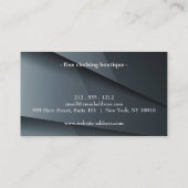 エレガント濃い灰色 名刺 (裏面)