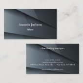 エレガント濃い灰色 名刺 (正面/裏面)