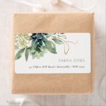 エレガント濃い青の緑の多肉株の葉のアドレス