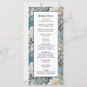 エレガント濃厚な淡水色花模様 (裏面)