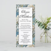 エレガント濃厚な淡水色花模様 (スタンド正面)