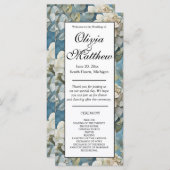 エレガント濃厚な淡水色花模様 (正面/裏面)