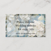 エレガント濃厚な淡水色花模様 エンクロージャーカード (正面)