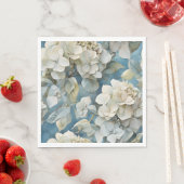 エレガント濃厚な淡水色花模様 スタンダードランチョンナプキン (インサイチュ)