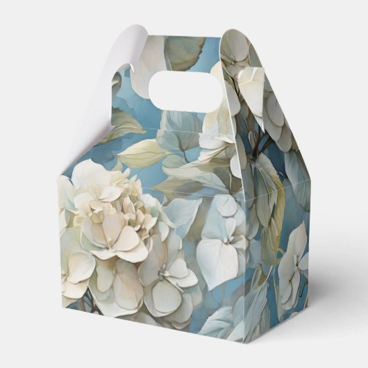 エレガント濃厚な淡水色花模様 フェイバーボックス (裏面サイド)