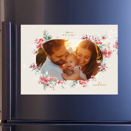 エレガント濃厚クリームフォト磁気ホリデーカード
