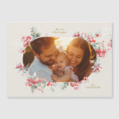 エレガント濃厚クリームフォト磁気ホリデーカード (正面)