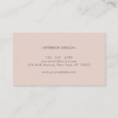 エレガント灰及びベージュプロフェッショナル 名刺 (裏面)