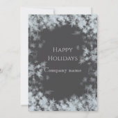エレガント灰色の冬の霜の休日のパーティ企業の 招待状 (裏面)