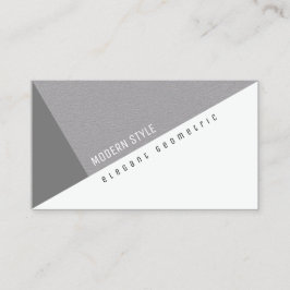 エレガント灰色の幾何モダンスタイル 名刺