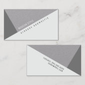 エレガント灰色の幾何モダンスタイル 名刺 (正面/裏面)
