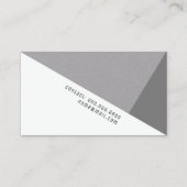 エレガント灰色の幾何モダンスタイル 名刺 (裏面)