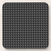 エレガント炭素繊維スタイルプリントデコ コースター (正面)