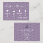 エレガント点滅後の紫のイラスト 名刺 (正面/裏面)