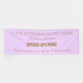 エレガント無地のガーリー光パープル薄紫カスタム文字 横断幕 (横)