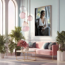 エレガント熟考：水彩画 ポスター