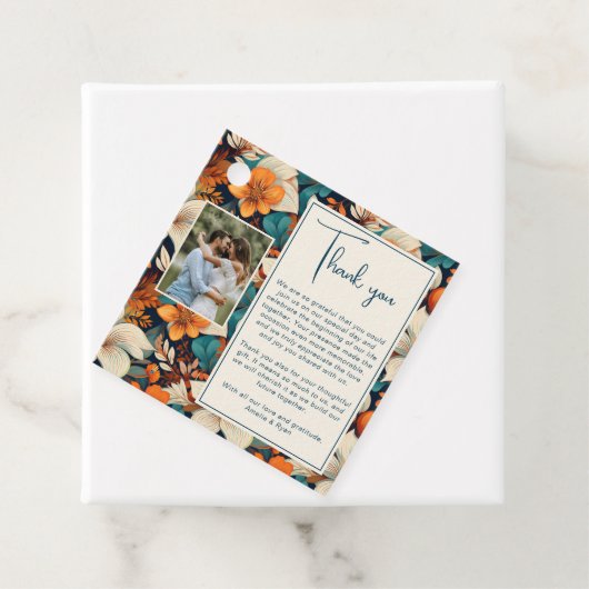 エレガント熱帯の花のフローラ結婚の写真 フェイバータグ (インサイチュ)