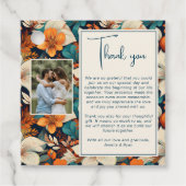 エレガント熱帯の花のフローラ結婚の写真 フェイバータグ (正面)