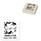 エレガント熱帯の花のフローラ結婚の ラバースタンプ (押印)