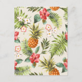 エレガント熱帯の花結婚の詳細 エンクロージャーカード (裏面)