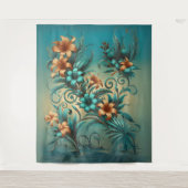 エレガント熱帯結婚虹色 タペストリー (正面)