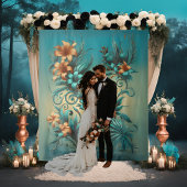 エレガント熱帯結婚虹色 タペストリー