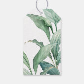 エレガント熱帯葉の結婚緑の感謝してい ギフトタグ (裏面)