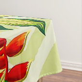 エレガント熱帯葉の花とハイビスカス | テーブルクロス (インサイチュ)