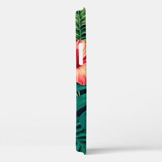 エレガント熱帯葉の花とハイビスカス | Case-Mate iPhoneケース (裏面 / 右)
