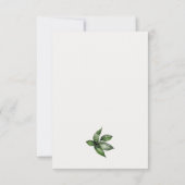 エレガント熱帯雨林トゥカ結婚ン 出欠カード (裏面)