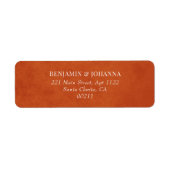 エレガント燃えたオ結婚レンジ差出人住所 ラベル (正面)