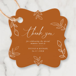 エレガント燃えたオ葉レ結婚ンジの フェイバータグ