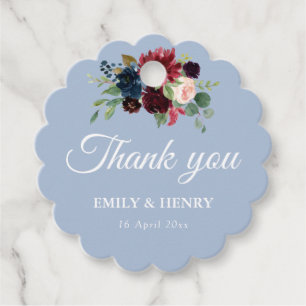 エレガント燃えた埃の結婚多い青 フェイバータグ