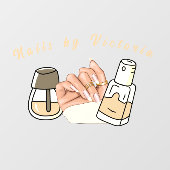 エレガント爪、 ネイルショーケースウィンドウの固定 ウィンドウサイン (シート)