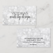 エレガント爪、 ネイルテックマーブルグリッター名刺 名刺 (正面/裏面)