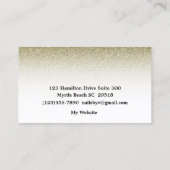 エレガント爪、 ネイルテック金ゴールドグリッター名刺 名刺 (裏面)