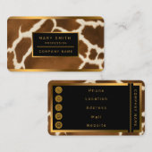 エレガント牛フェイク革コレクシモダンョン 名刺 (正面/裏面)