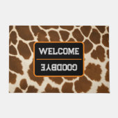 エレガント牛フェイク革コレクシ人気があるョン ドアマット (正面)