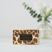 エレガント牛フェイク革コレクシ人気があるョン 名刺 (スタンド正面)