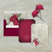 エレガント牡丹セージ緑の水の色結婚の 招待状