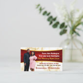 エレガント牧師とファーストレディ・マーブル写真教会 名刺 (スタンド正面)